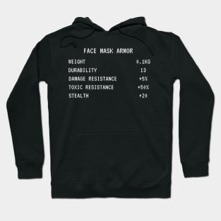 Face Mask Armor Video Game RPG Stats Hoodie